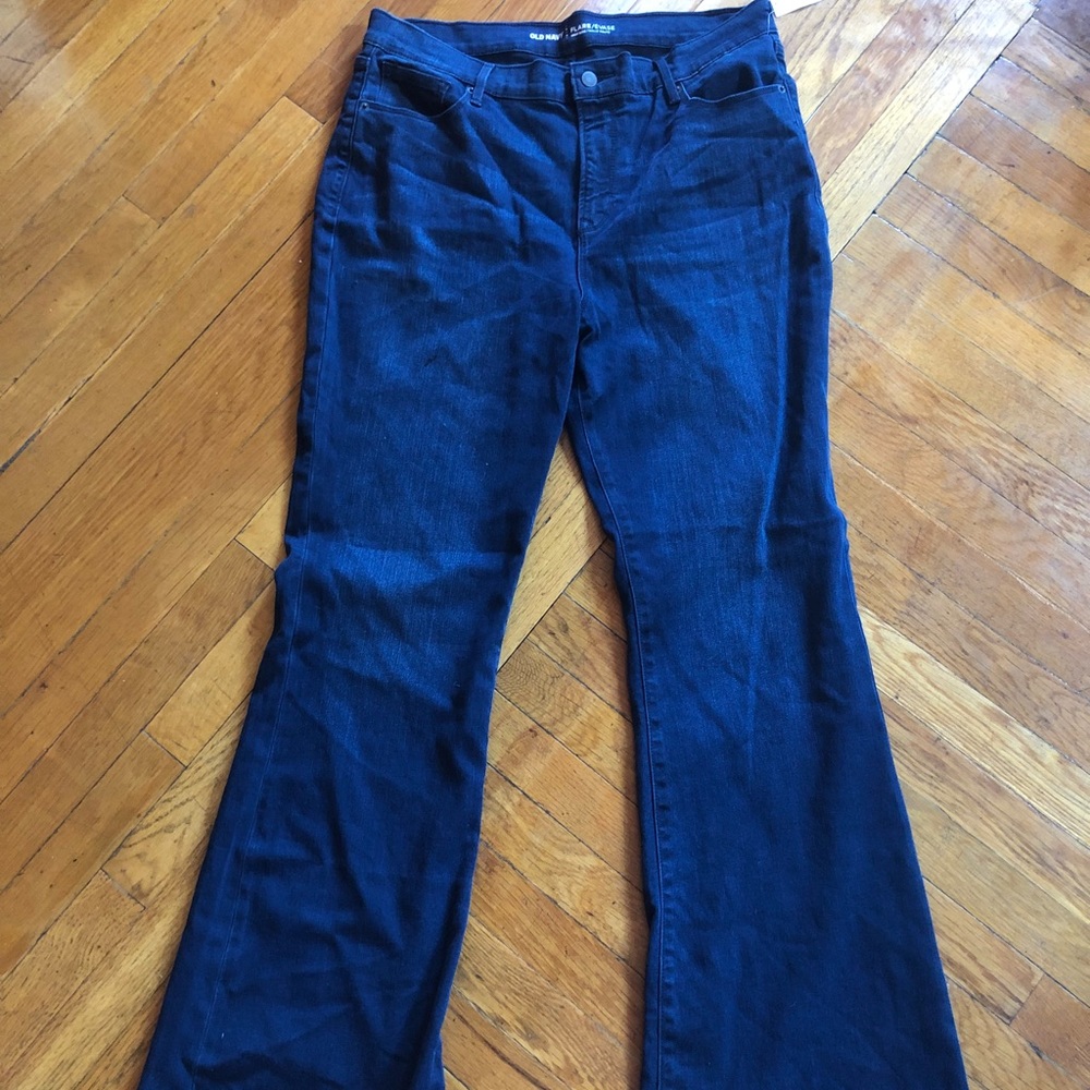High rise flat jean